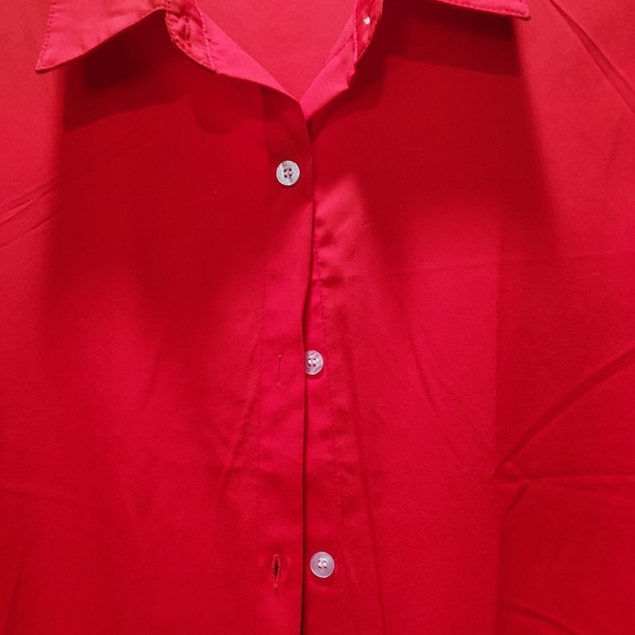 Womans Red Shirt Dress - Picture 2 of 8